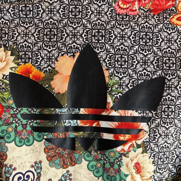 ADIDAS Sz S Floral Track Oversized Jacket Jardim Agharta - Picture 6 of 9